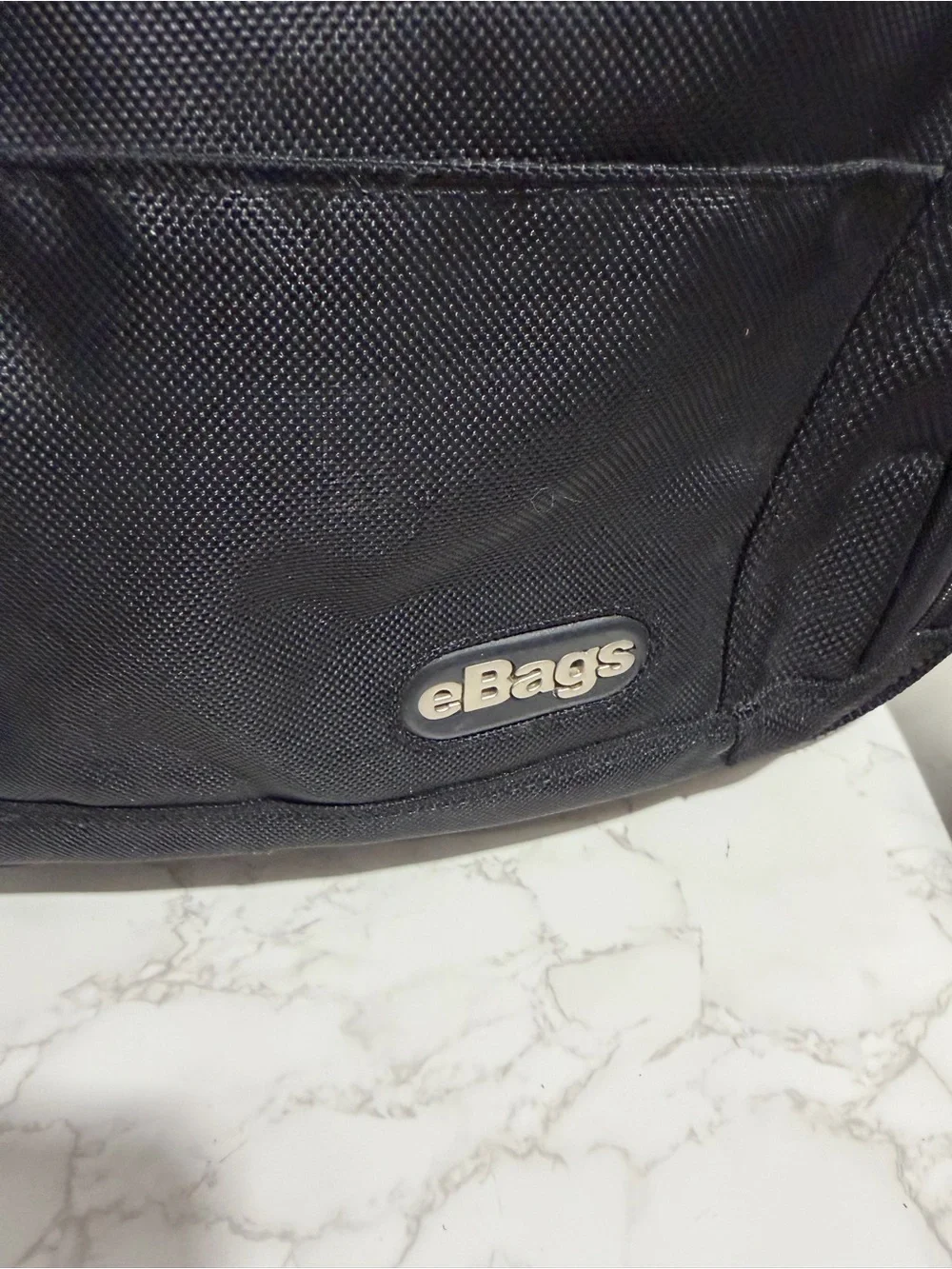 E-Bag Black Unisex Overnight/Laptop Canvas Bag with Shoulder Strap